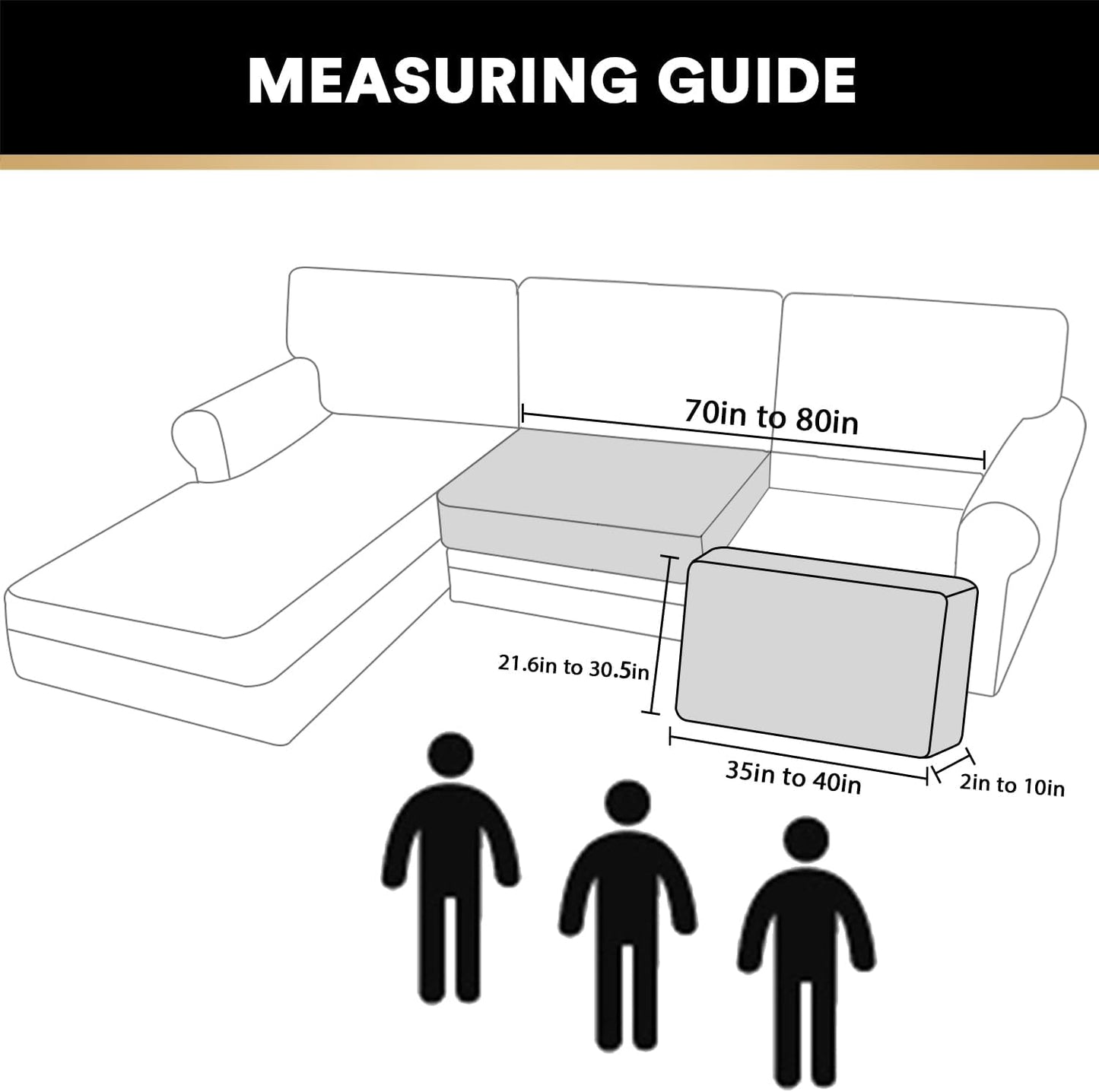 PrinceDeco Velvet Couch Cushion Cover Soft Stretch Cushion Slipcover for Chair Loveseat Sofa Cushion Furniture Protector Seat Cushion Sofa Cover (2 Piece Large Sofa Cushion Covers, Brown)