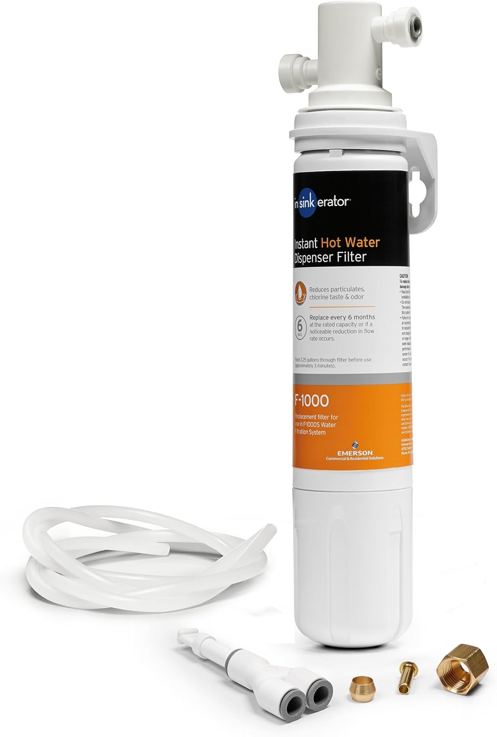 InSinkErator Stainless Steel Tank, HC250MBLK-SS HOT250 System & F-1000S Standard Under Sink Water Filtration System for Instant Hot and Cold Water Dispenser System