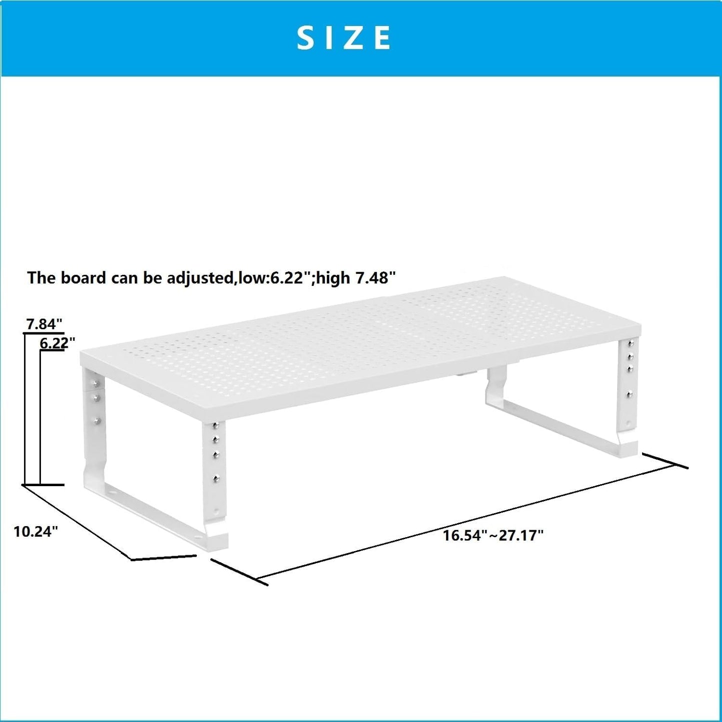 Expandable,Adjustable & Stackable Spice Rack, Cabinet Kitchen Countertop Shelf Organizer,Metal Pantry Storage Shelves - Space-Saving Storage Solution(1Pack/White/Large)