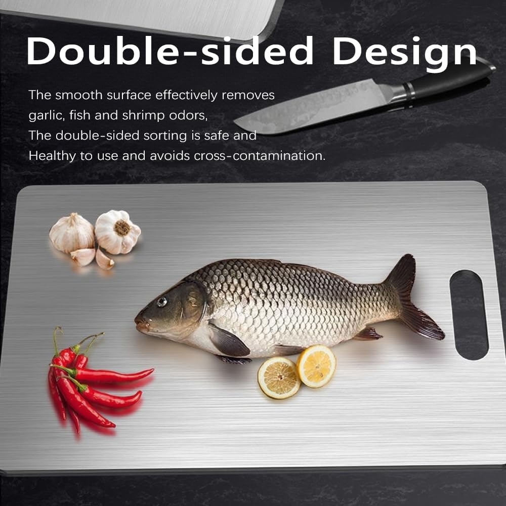 3 pack Titanium Cutting Boards for Kitchen -Titanium Cutting Board Double Sided Titanium Cutting Mat,Non Stick Chopping Board