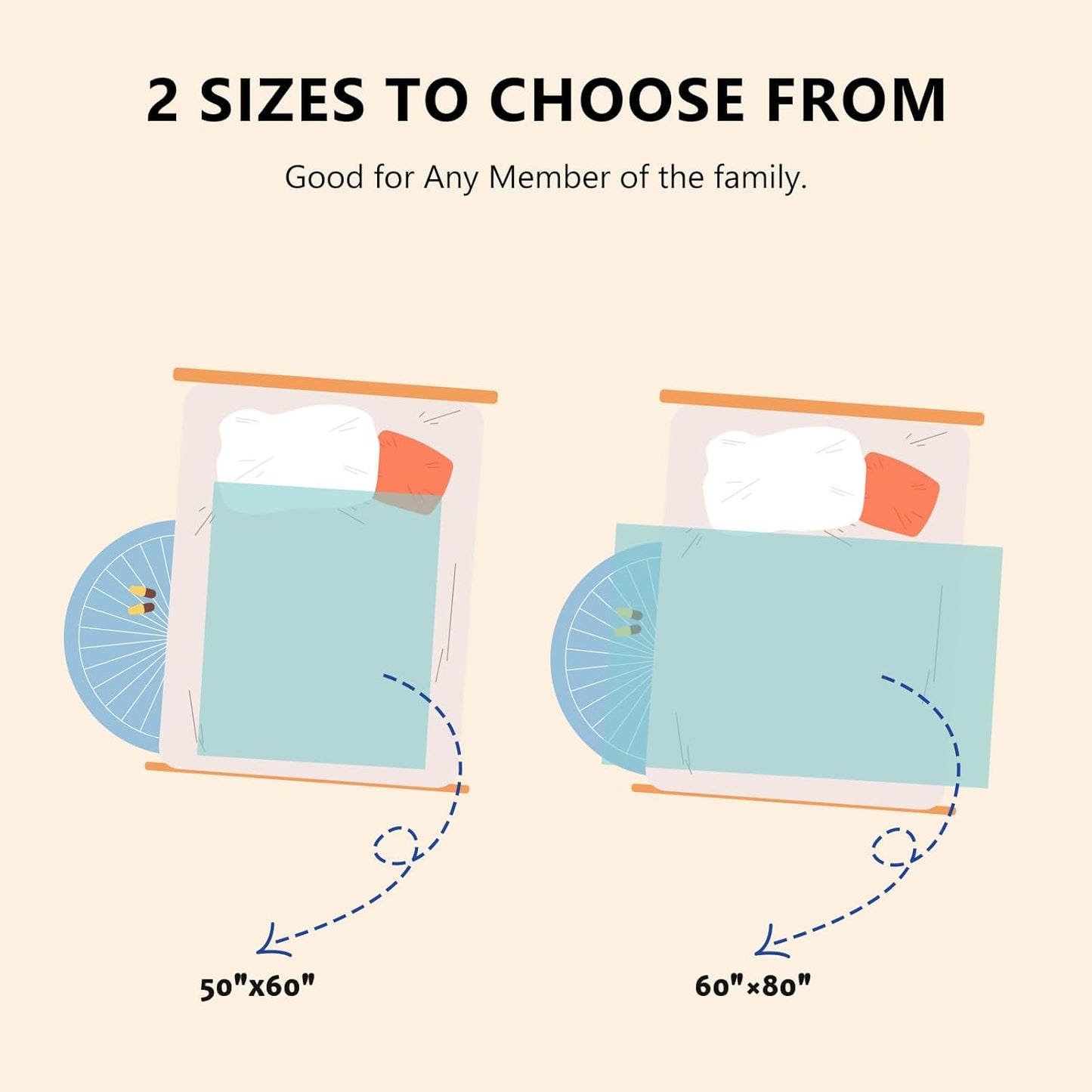 L'AGRATY Chunky Knit Blanket Throw: 60''x80'' Chenille Chunky Knitted Throw Blanket for Bed Couch - Handmade Thick Big Cable Knit Blanket - Large Crochet Rope Blanket for Home Decor(Lake Blue)