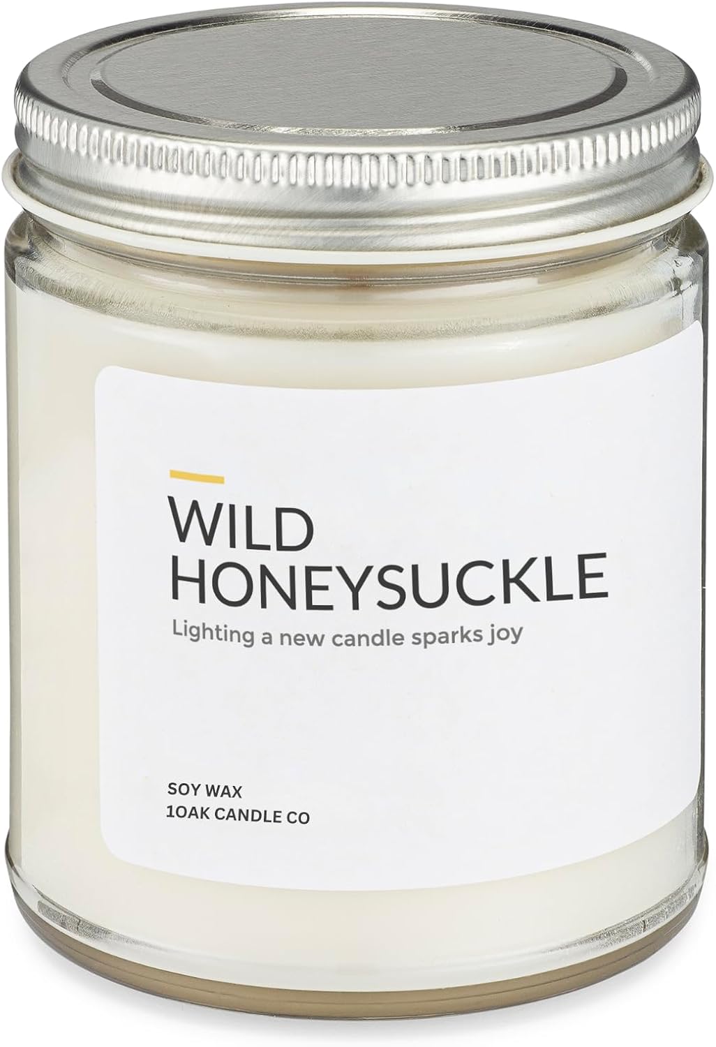 1OAK Soy Wax Scented Candles (Wild Honeysuckle) - Long Burning Premium Hand-Poured (7oz.)