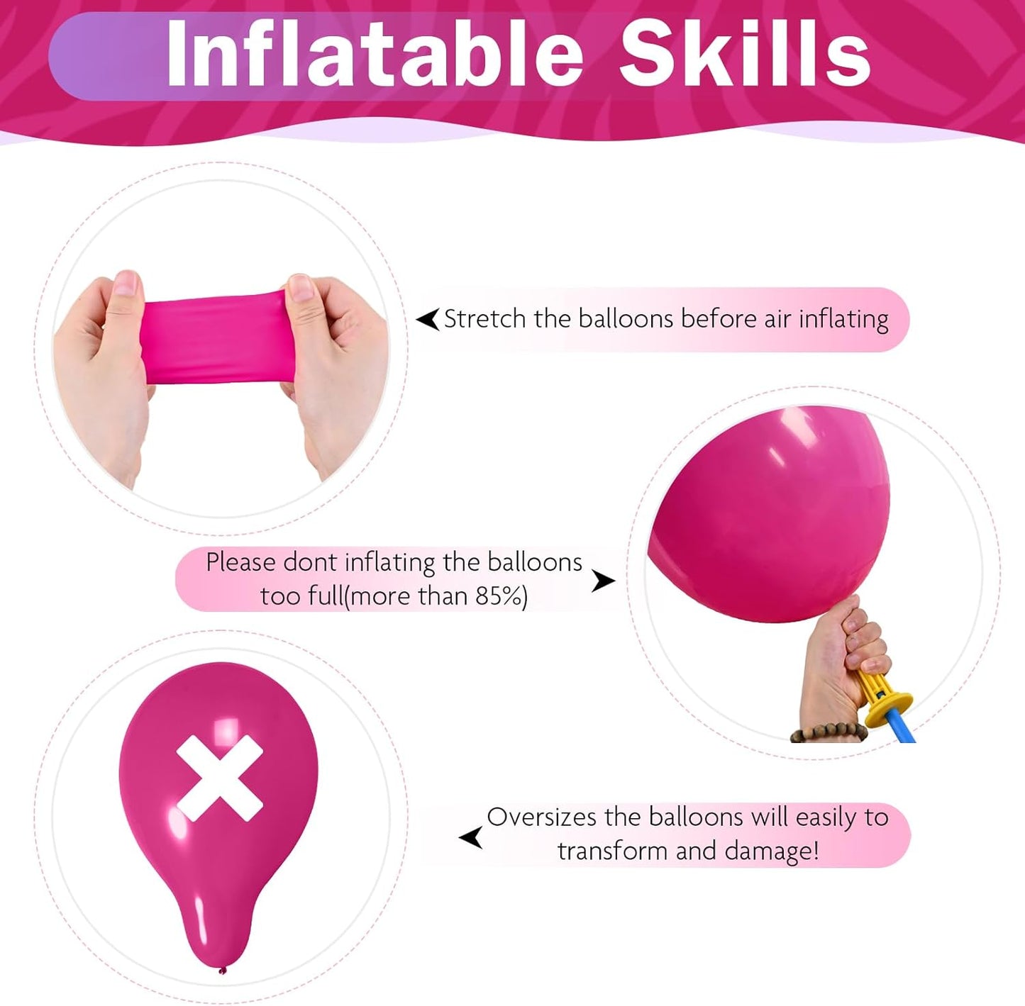 Pink Purple Blue Balloons 60 Pcs Hot Pink Light Pink Teal Purple Latex Balloon Pastel Purple Teal Pink Confetti Balloons for Kids Magic Theme Mermaid Princess Birthday Baby Shower Party Decor