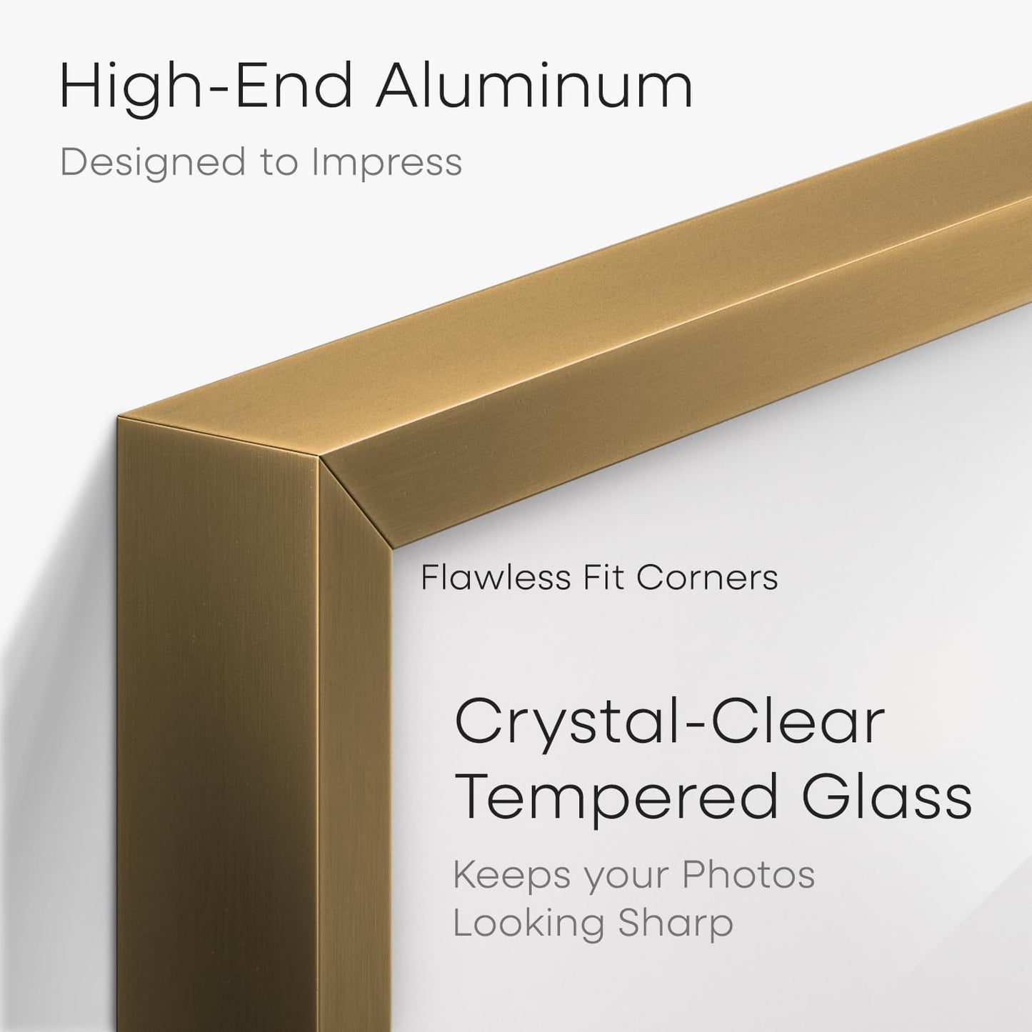 Homeforia Picture Bronze Frame 20x24, High End Metal 20x24 Brass Poster Frames with Mat 16x20 for Photo, 20 x 24 Frame Matted to 16 x 20 Print, 24x20 Hanging Frames, Tempered Glass, Wall Kit, Set of 1