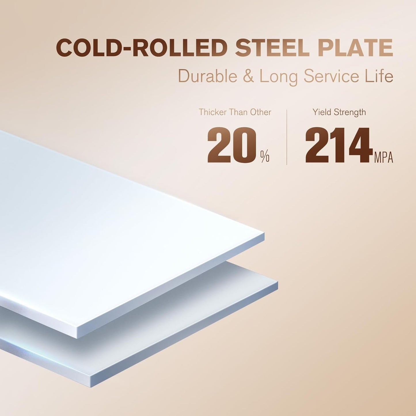 5 Tier Metal Curio Cabinets, Modern Bookshelf Cabinet with 4 Adjustable Shelves, Cabinet Display Case for Home Office, Living Room, Pantry (White-23.54W)