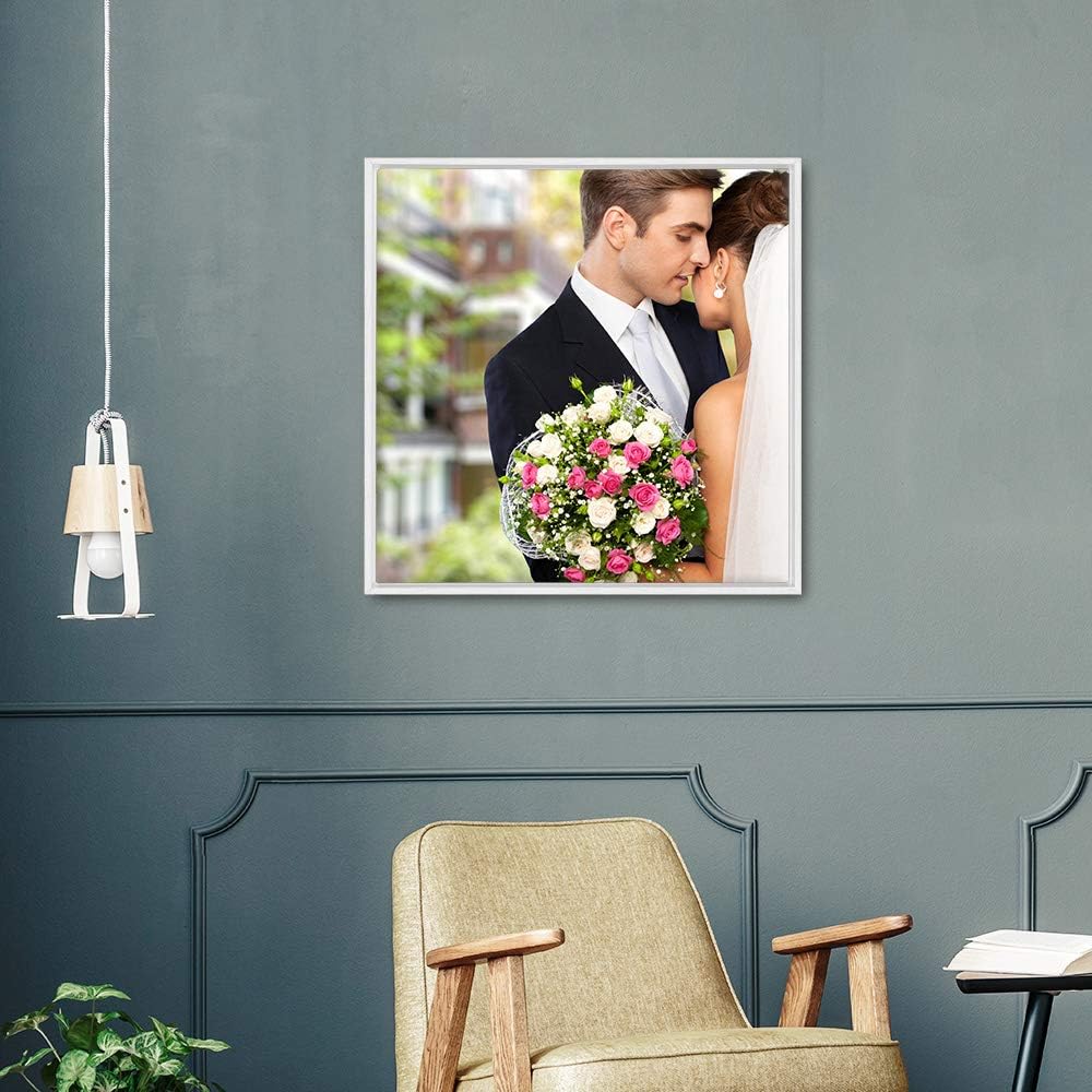 wall26 Framed Custom Canvas Wall Art for Living Room, Bedroom Canvas Prints for Home Decoration Ready to Hang - 24"x24", White Frame