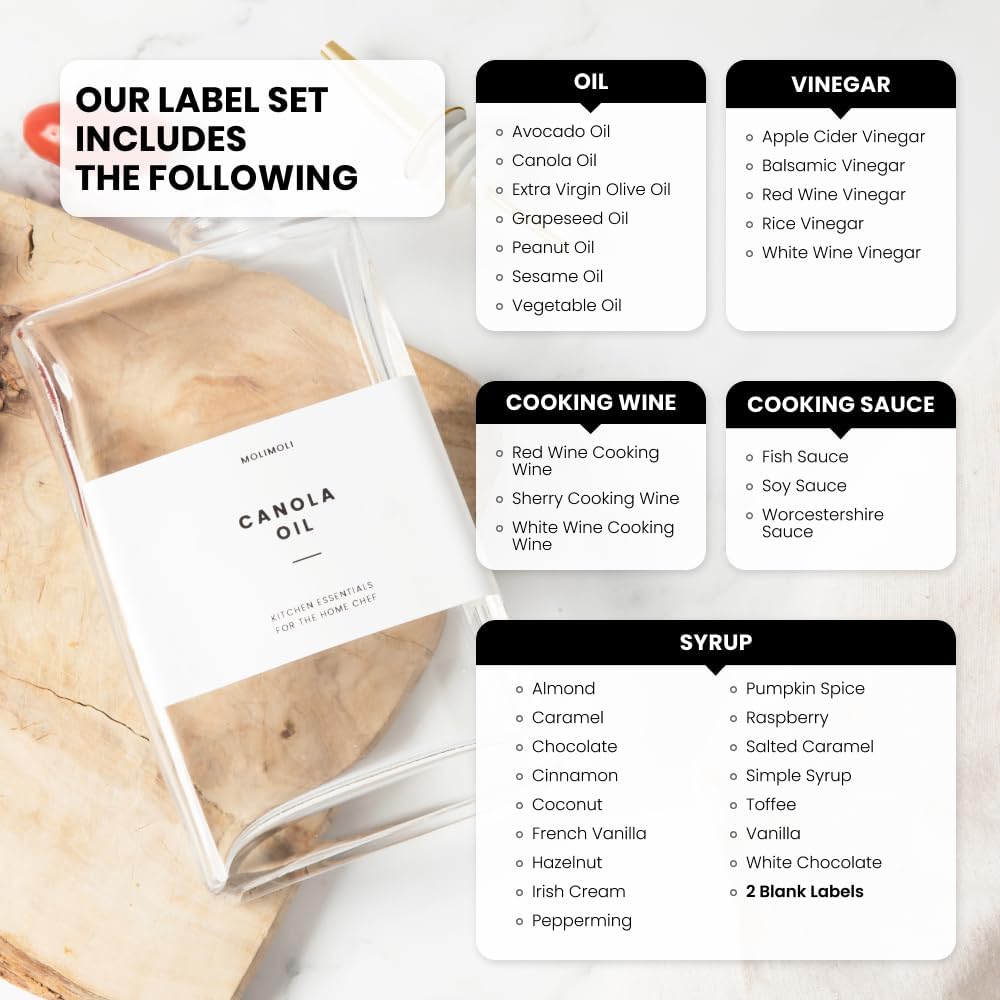 Molimoli Olive Oil Dispenser Bottle for Kitchen, Automatic Pourer, Glass Thin Bottle Dispenser for Kitchen, Olive Oil Cruet, | Set of 2 - Gold