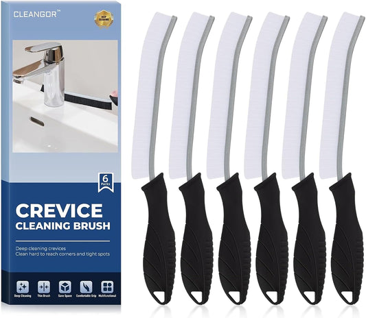 Crevice Cleaning Brushes, Cleaner Scrub Brush Tool for Hard to Reach Tight Space, Home Essentials, Cleaning Supplies for Shower, Bathroom, Kitchen, Toilet, Window
