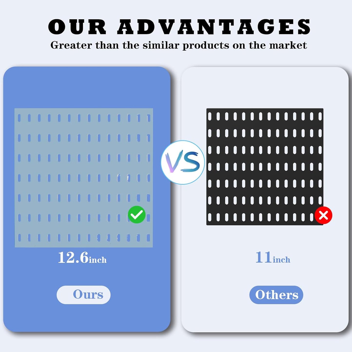 Pegboard Combination Kit, 25.2" x 25.2" Wall Mounted Storage Set with 4 Pegboards & 20 Accessories Hanging, Peg Boards Organizer
