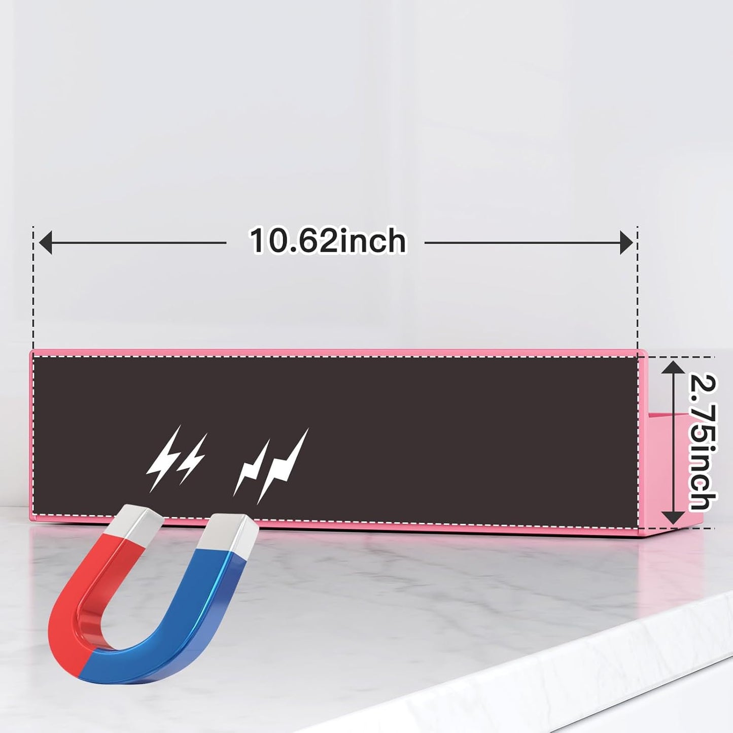 Magnetic Spice Rack for Refrigerator, Kitchen Organizer and Storage Shelf, Pink(4 Pack)