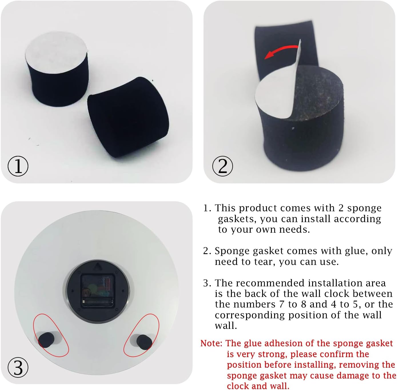 Blue Glass Wall Clocks Battery Operated 20 Inch Marble Large Wall Clocks for Living Room Round Non Ticking Wall Clock Silent