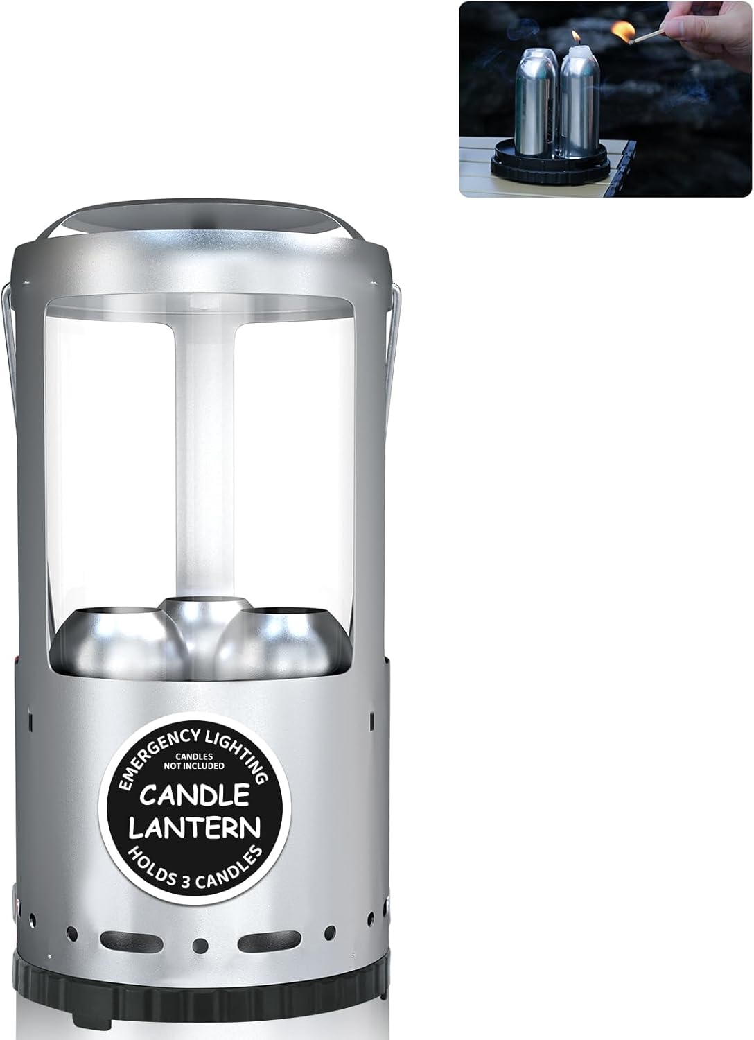 Candle Lantern, Camping Gear for Campers Use, Without Candles