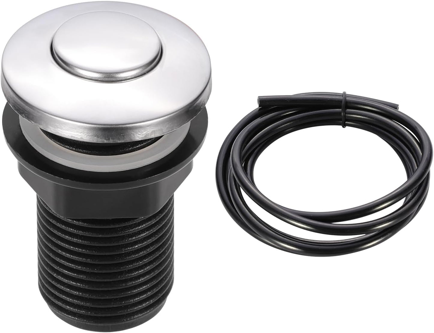 RQYEKDO Garbage Disposal Air Switch Kitchen Sink Top Long Stainless Steel Brushed Nickel Long 32mm/1.26 inch for Food and Waste Disposal On/Off Air Button Parts