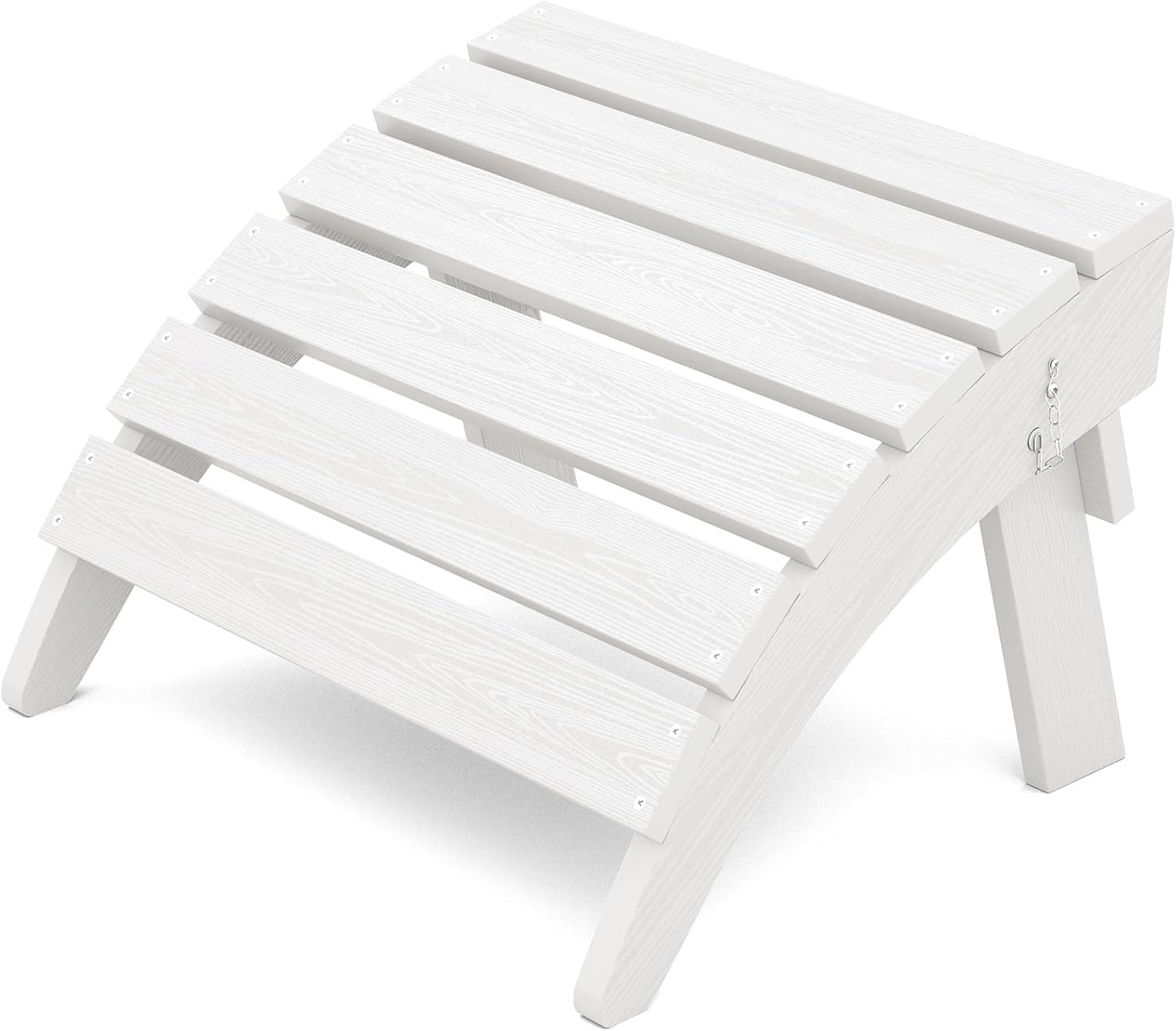 KINGYES Folding Adirondack Ottoman for Adirondack Chair, White