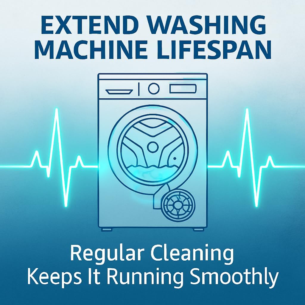 Washing Machine Cleaner, Septic Safe Washer Descaler Tablets for Removing Pet Hair, Odors, Residue, Suitable for HE Front Loader, Top Load, 1 Year Supply, 24 Pack (For Pet Owner)