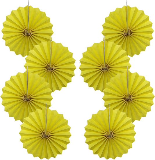 Yellow Party Decorations,Paper Decorations for Party,Lemon Decorations Party Paper Fans Bulk 12in,Anniversary Decorations for Part 30 Color DIY Set （Lemon Yellow）