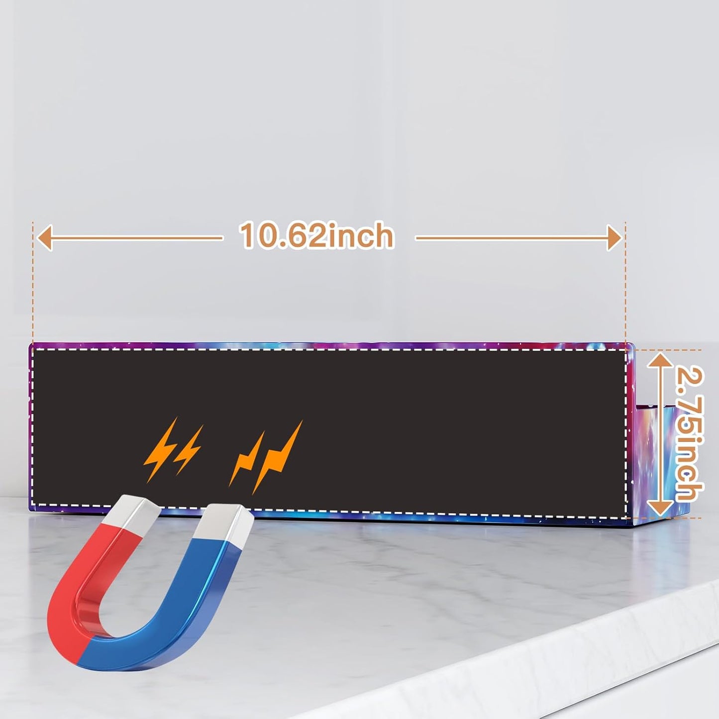 Magnetic Spice Rack for Refrigerator, Kitchen Organizer and Storage Shelf, Starry Sky(4 Pack)