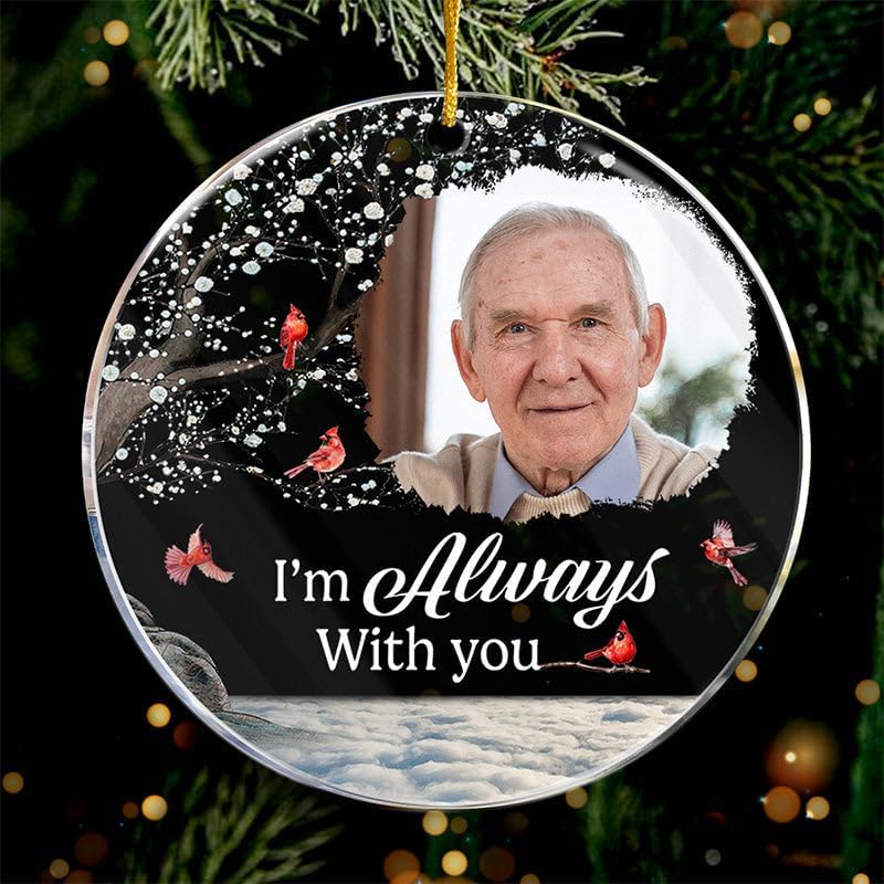 Pawfect House Custom Photo 2D Acrylic Ornament, Personalized Christmas Memorial Sympathy Gifts for Family Members, You are My Best Memory, Xmas Tree Decor, in Memory of Christmas Ornaments