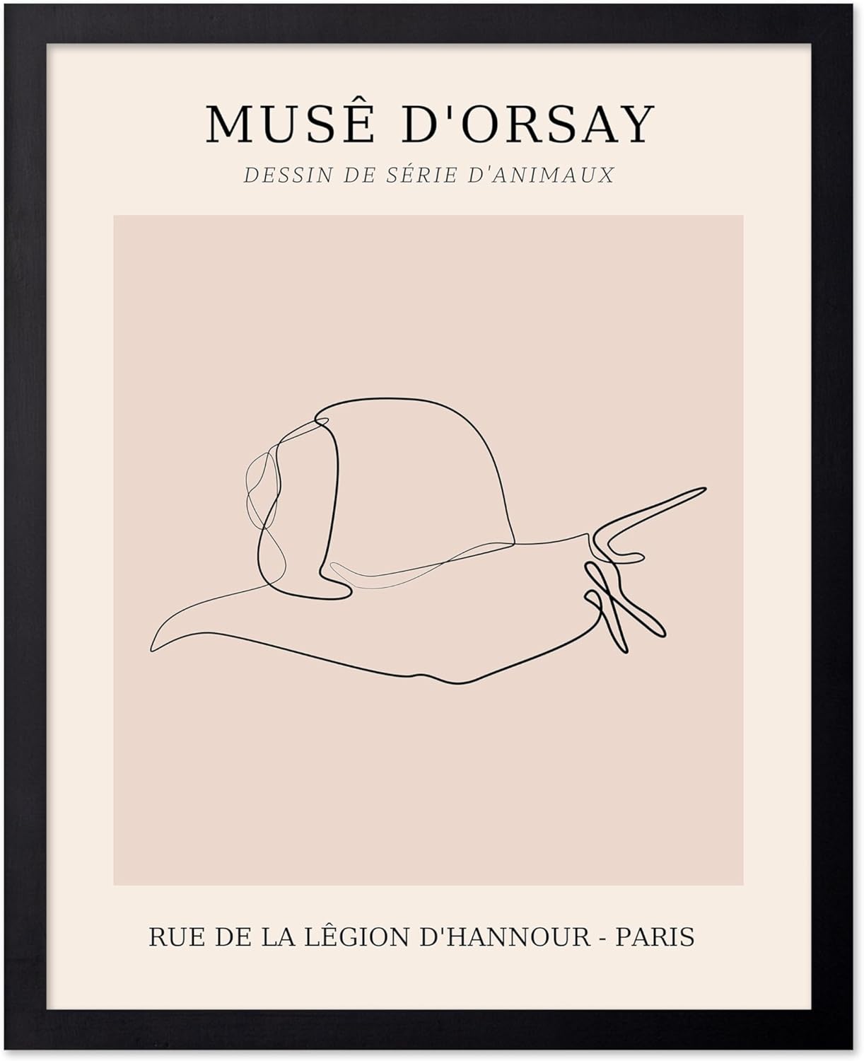 Poster Master Vintage Poster - Retro One Line Snail Drawing Print - Snail Line Art - Minimal Gift for Men, Women, Animal Lover - Abstract Wall Decor for Home, Office - 16x20 UNFRAMED Wall Art