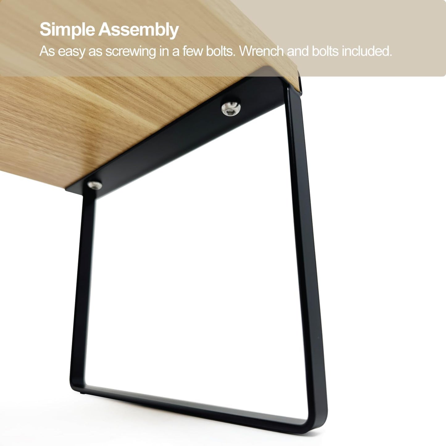 Mitus Shelf Organizer and Storage, Tiered Wood Cabinet Rack for The Kitchen Counter, Bathroom Counter, Pantry Cupboard, Office Desk Bookshelf, 16" Wide Natural and Black