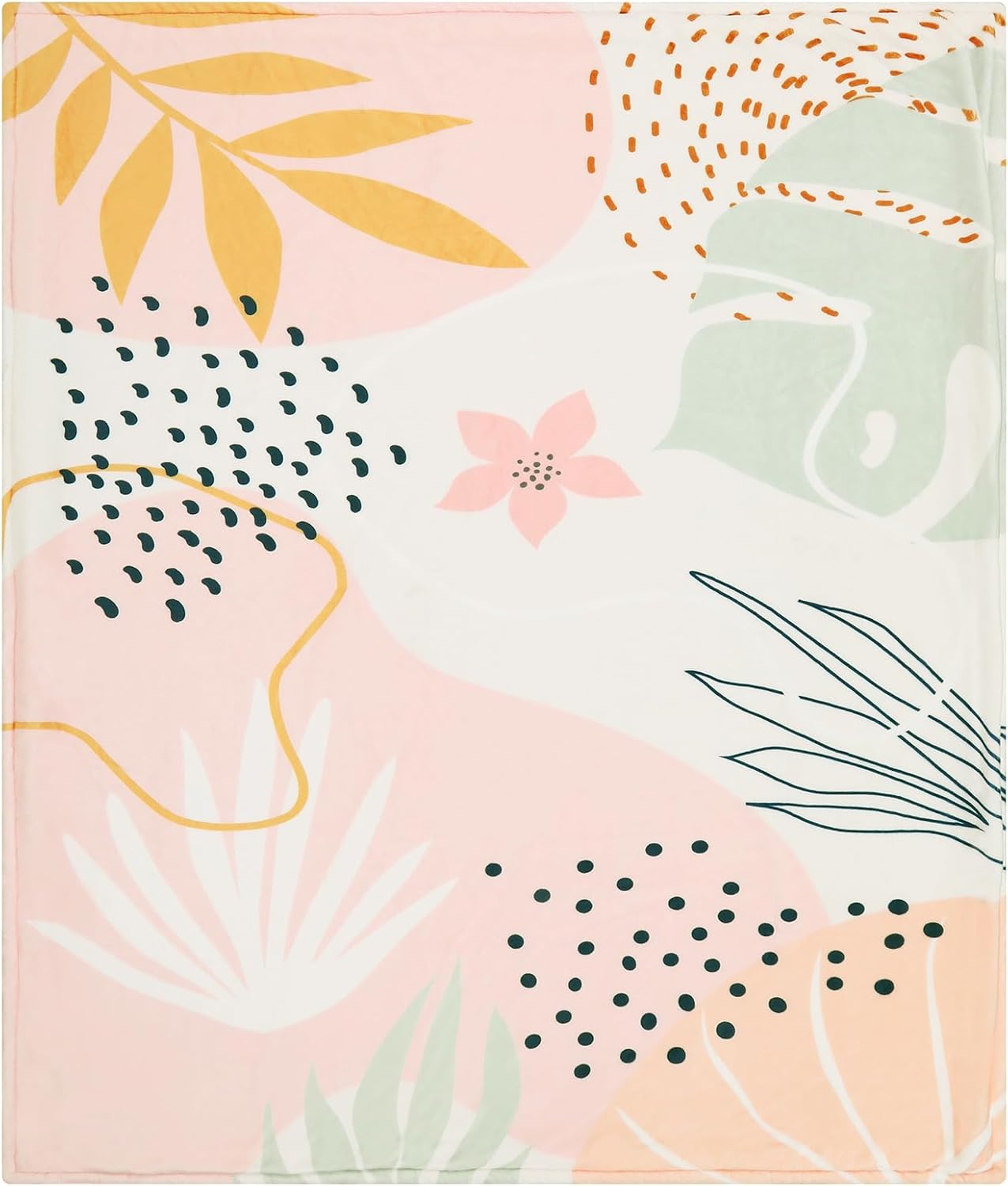 Lahome Pink Fleece Throw Blanket for Bed, Reversible Soft Throw Blankets for Women Cute, Warm Thick Throw Blankets for Couch, Apricot 50''x60''