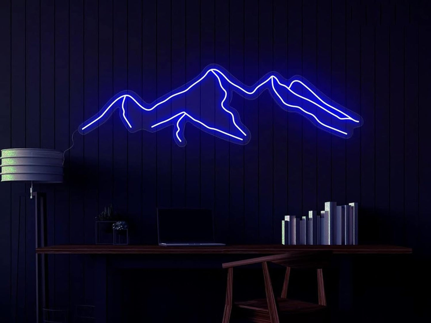 Ulalaza LED Decorative Lights USB Mountains Sunrise Sunset Led Neon Signs Home Decoration Wall Art Holiday Gift Brightness Adjustable 16.5''x9.5''