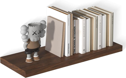 12 Inch Deep Floating Shelves for Wall 1 Pack Floating Shelves Large Storage Space Wall Mount Shelf for Living Room Kitchen Bathroom 30" W x 12" D x 1.2" H Rustic Brown