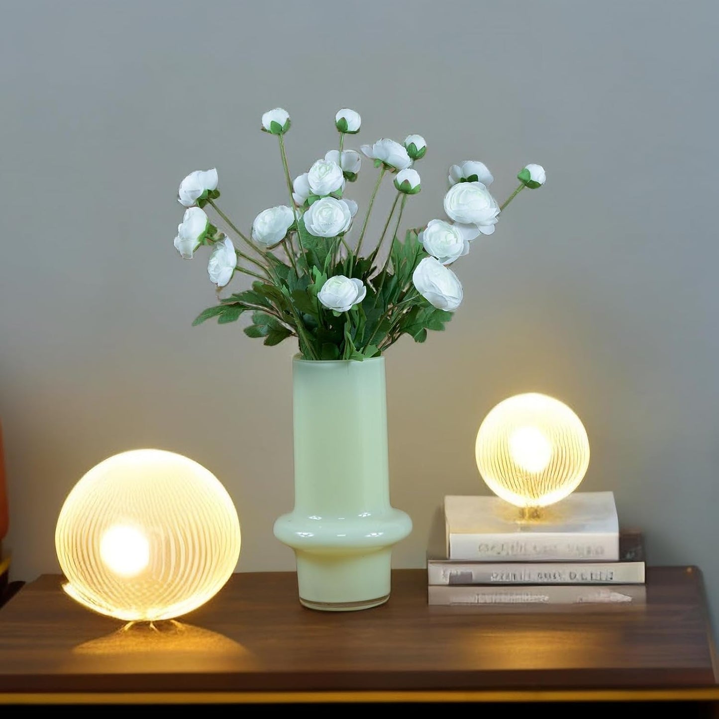 Silk Ranunculus Flowers 23.6 Inch Tall-5 Stems Artificial Buttercup Flowers for Wedding Bouquets, Centerpieces,Home Decor,Floral Arrangements (White,UV Resistant)