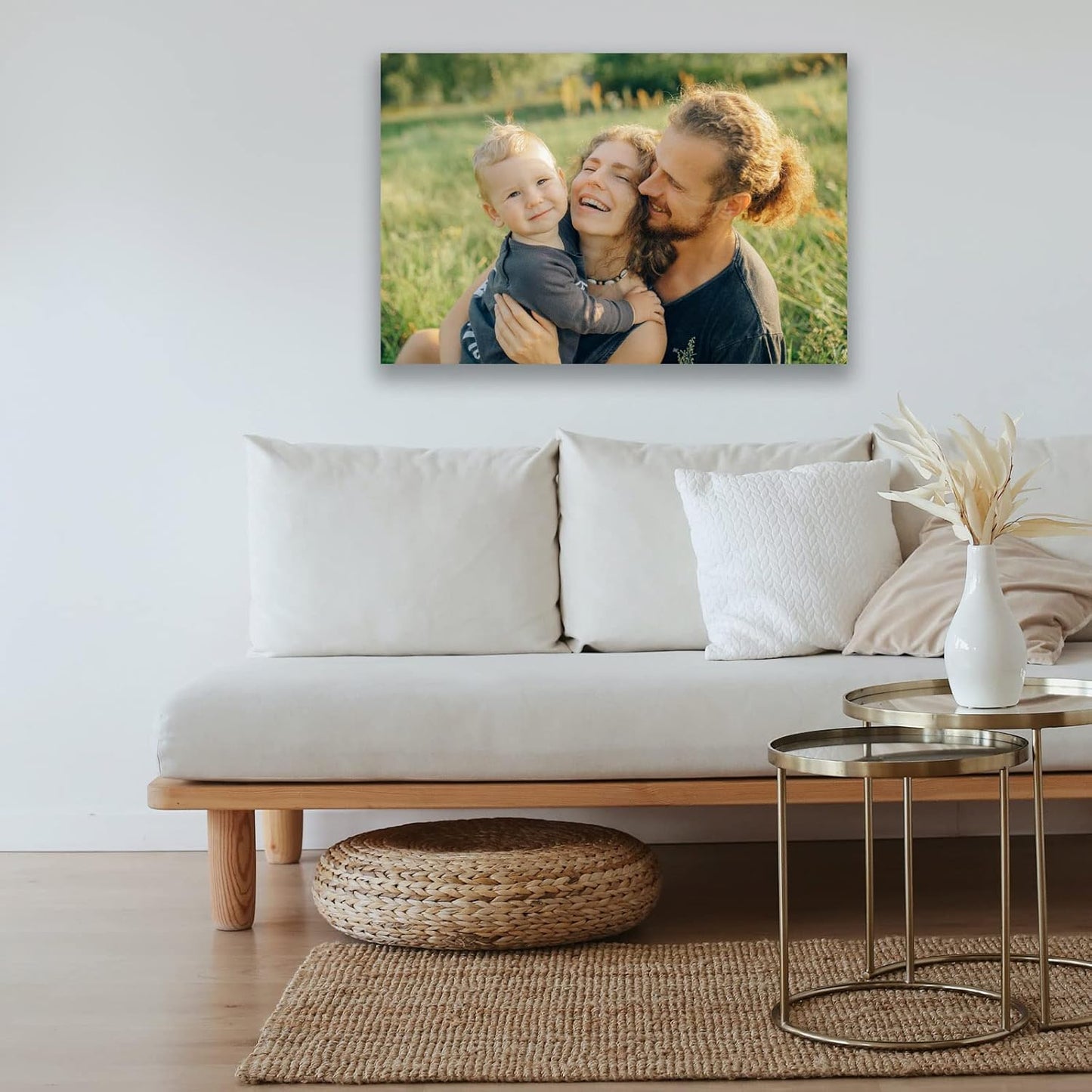 Custom Canvas Prints with Your Photos (10'' x 12'', Framed Canvas) Customized Framed Wall Art Personalized Canvas Pictures for Pet/Family Gifts for Mom/Men/Women