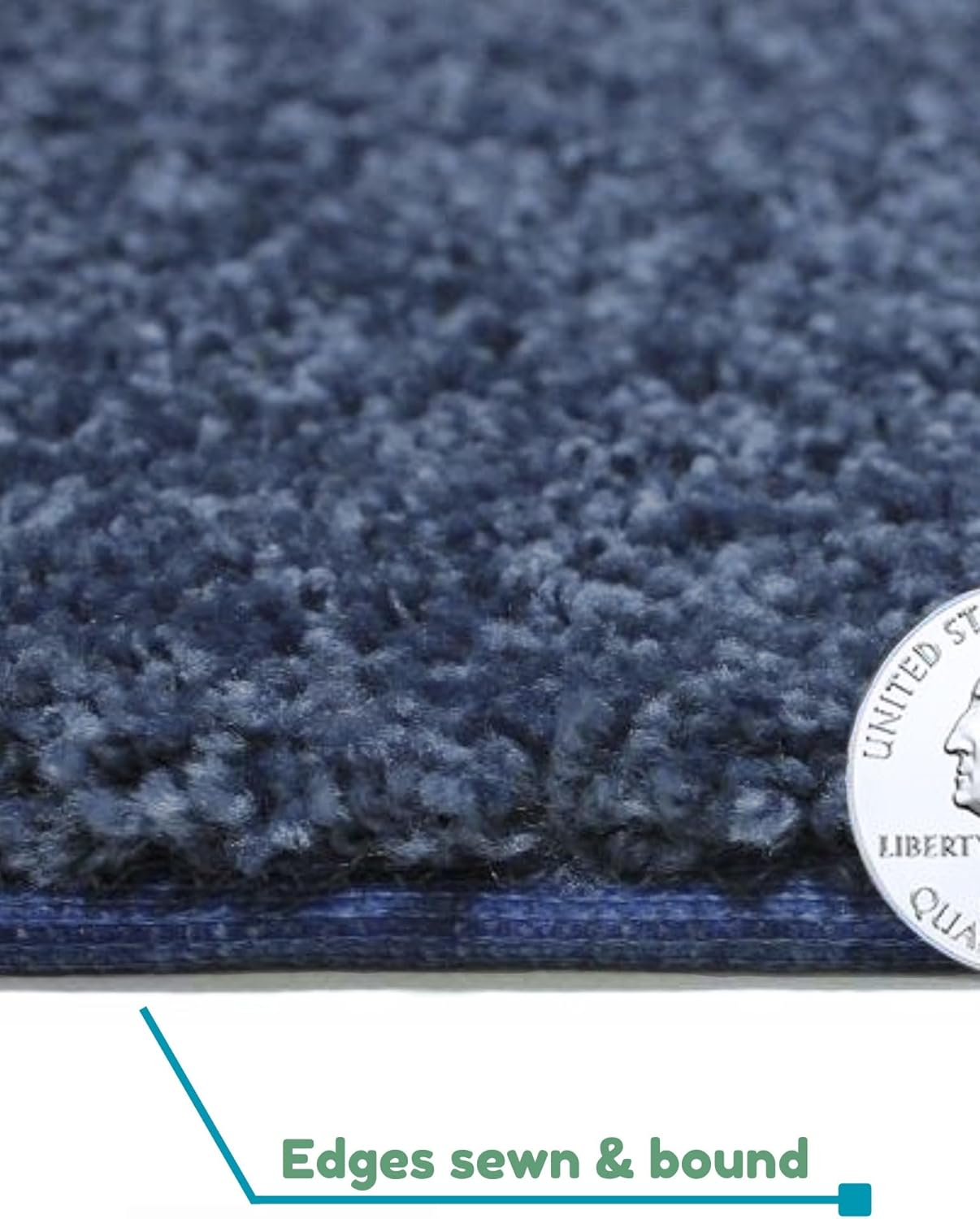 KOECKRITZ Soft and Colorful Kids Classroom Area Rugs (Passes Flammability Pill Test) Many Sizes and Bright Colors to Select from (11' x 11', Navy)