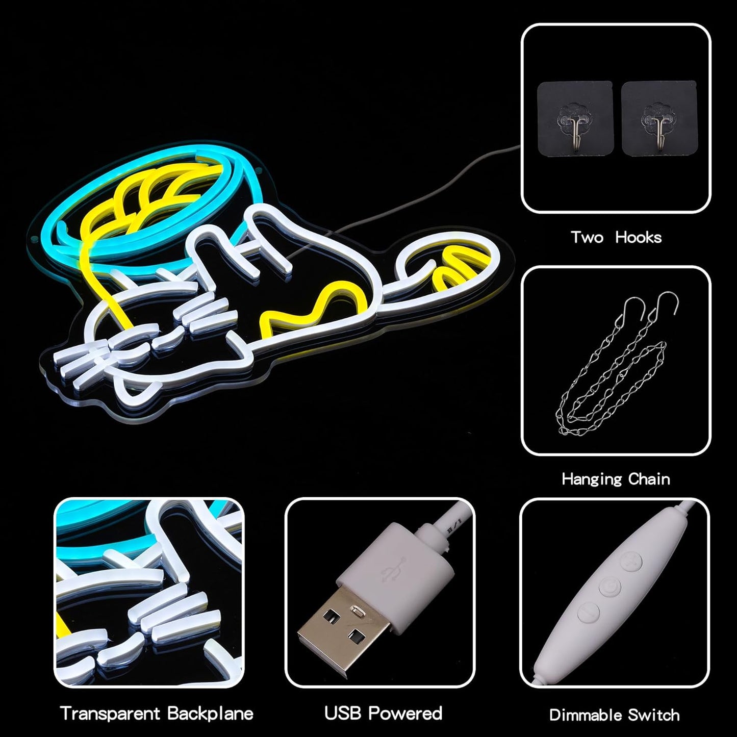 Ramen Cat Neon Sign for Wall Decor Cat Neon Light Ramen Neon Signs Colorful LED Neon Light Cat Noodle LED Neon Sign for Bedroom Kids Room Restaurant Kitchen Pet Store Deocration