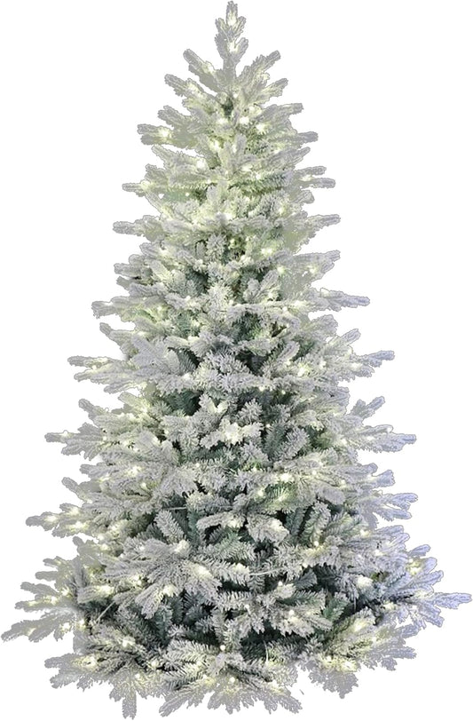 5 Foot Pre-lit Snow Angel Blue Spruce Flocked Artificial Christmas Tree (5ft Pre-lit)