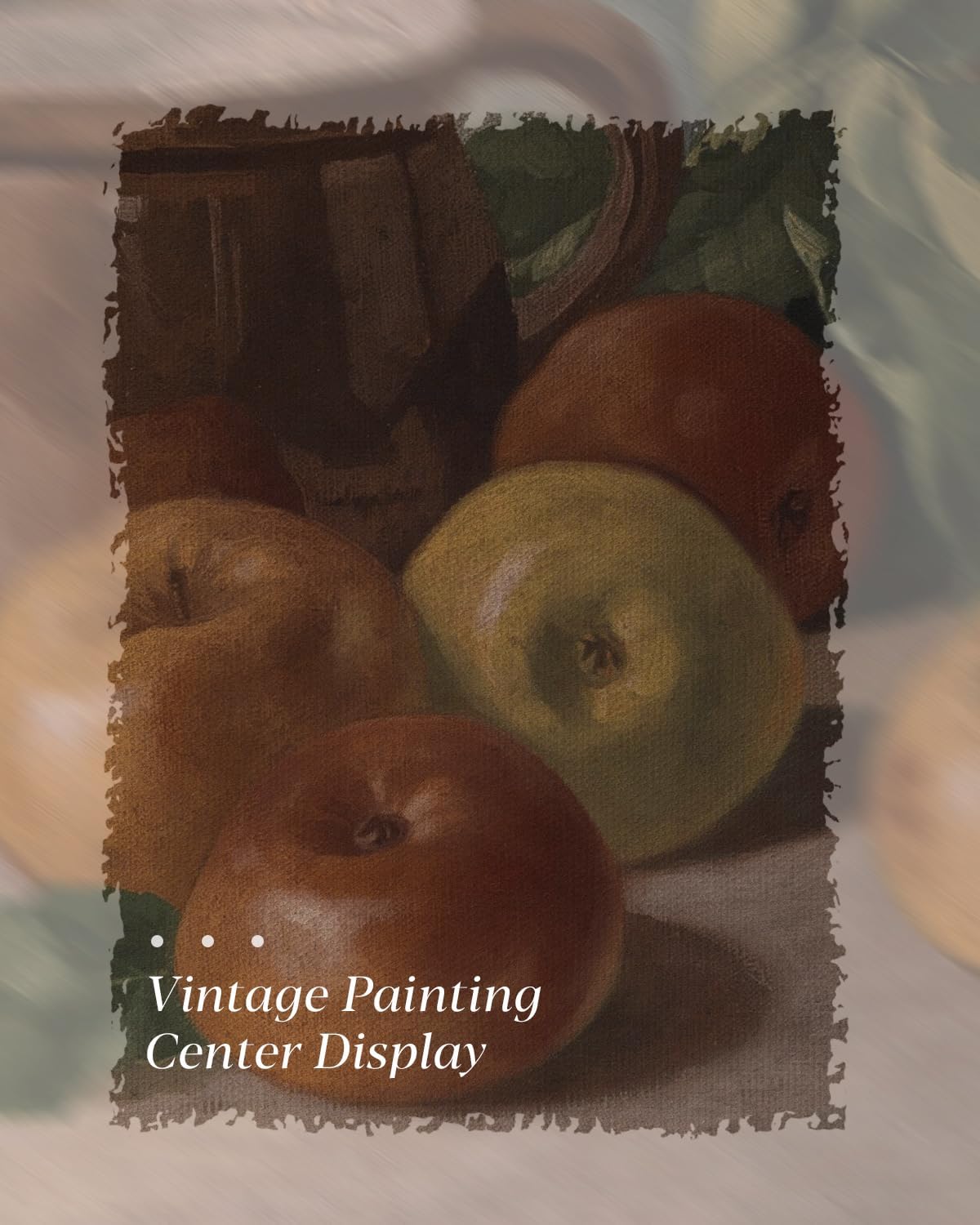 HUARCEY Gold Framed Vintage Wall Art for Living Room, Harvest Apples Still Life Oil Painting Artwork Shelf Decor Abstract Wall Pictures Large Prints Farmhouse Fruit Room Decor Bedroom Kitchen Bathroom