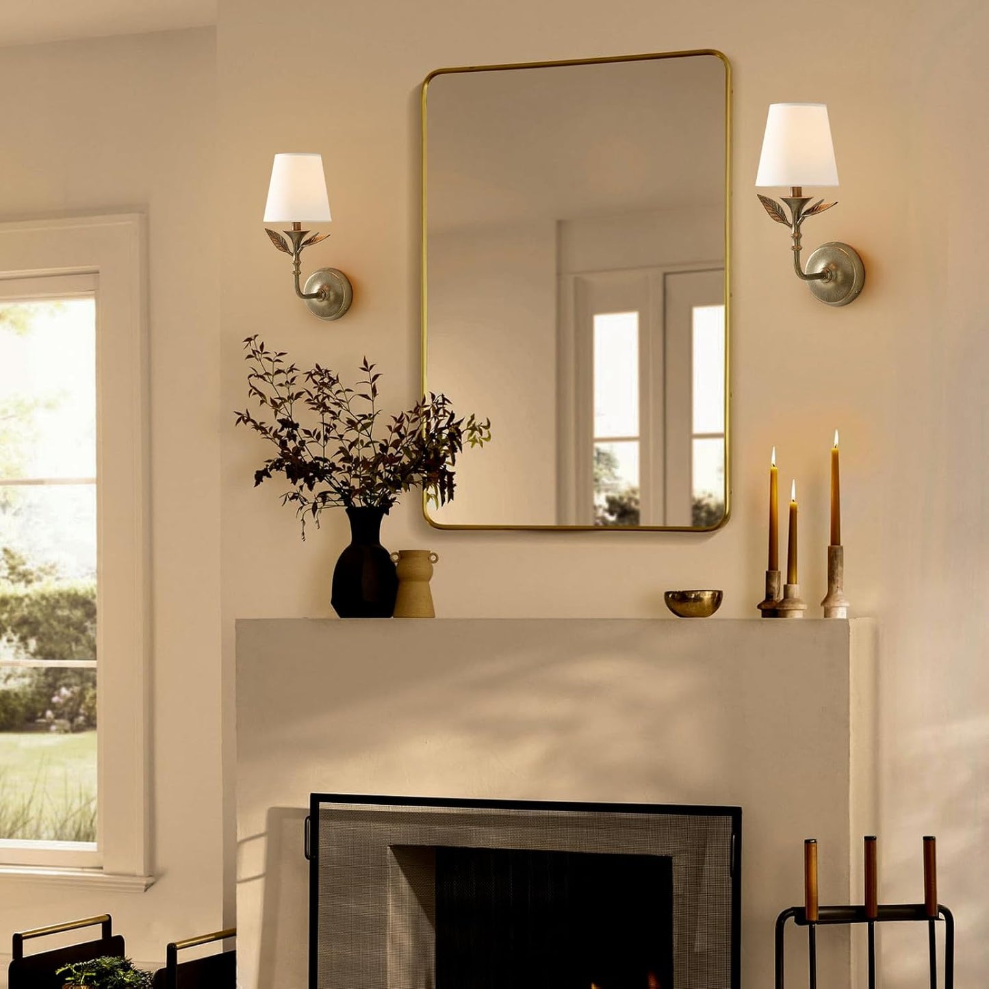 Antique Brass Forged Wall Light - Golden Farmhouse Wall Sconces for Living Room, Vintage Mordern Wall Light Fixture for Bedroom, Kitchen, Bathroom