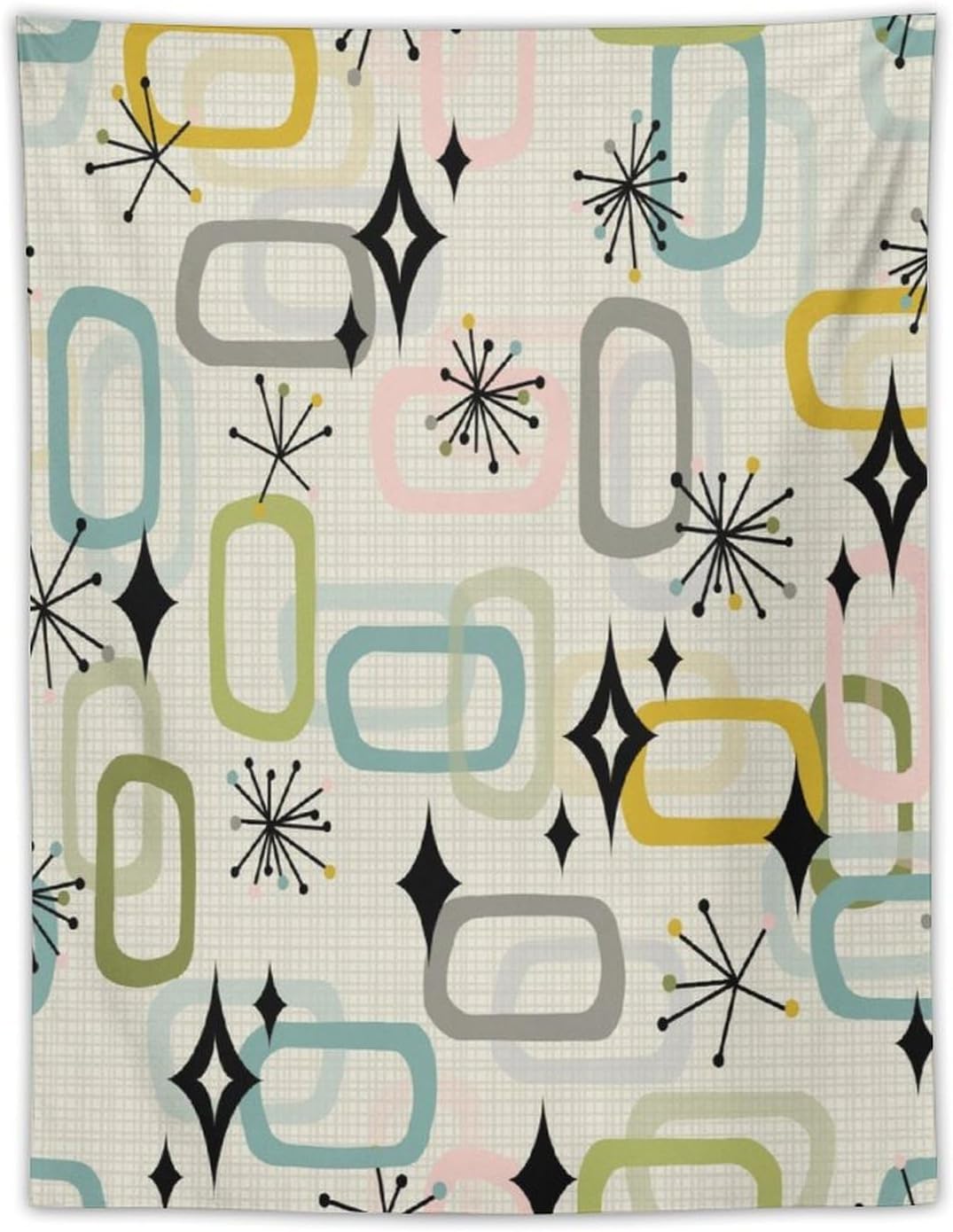 ICMOLYYENLO Boho Medieval Cat Tapestry, Abstract Atomic Starburst Geometric Aesthetic Art Wall Hanging For Bedroom Living Room Dormitory 40x60 Inches