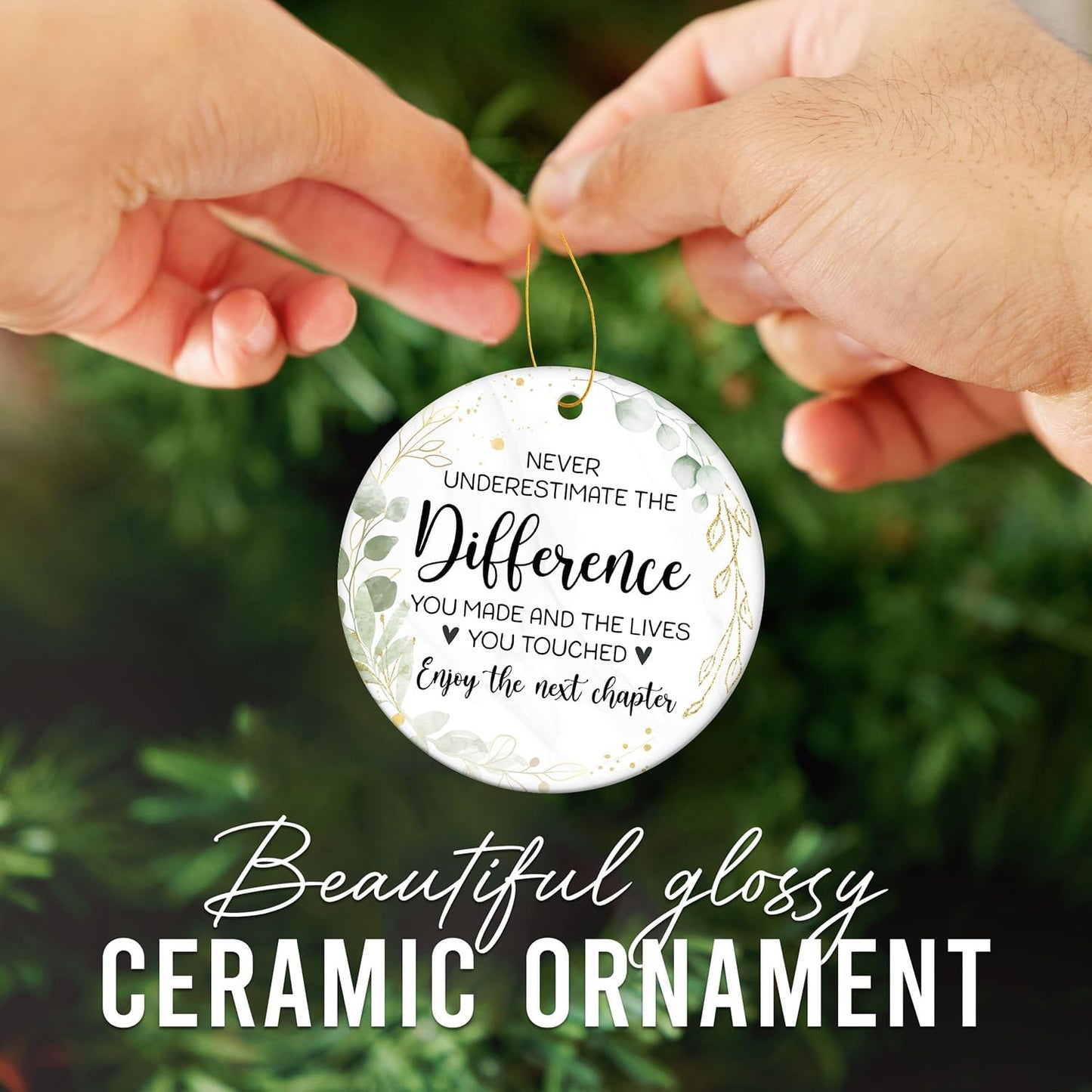 HEXMOZ Retirement Ornament 2025 - Retirement Gifts for Women, Men 2025 - Retired Gifts for Coworker, Boss, Teacher, Nurse - Retired Christmas Ornament - Christmas Decoration