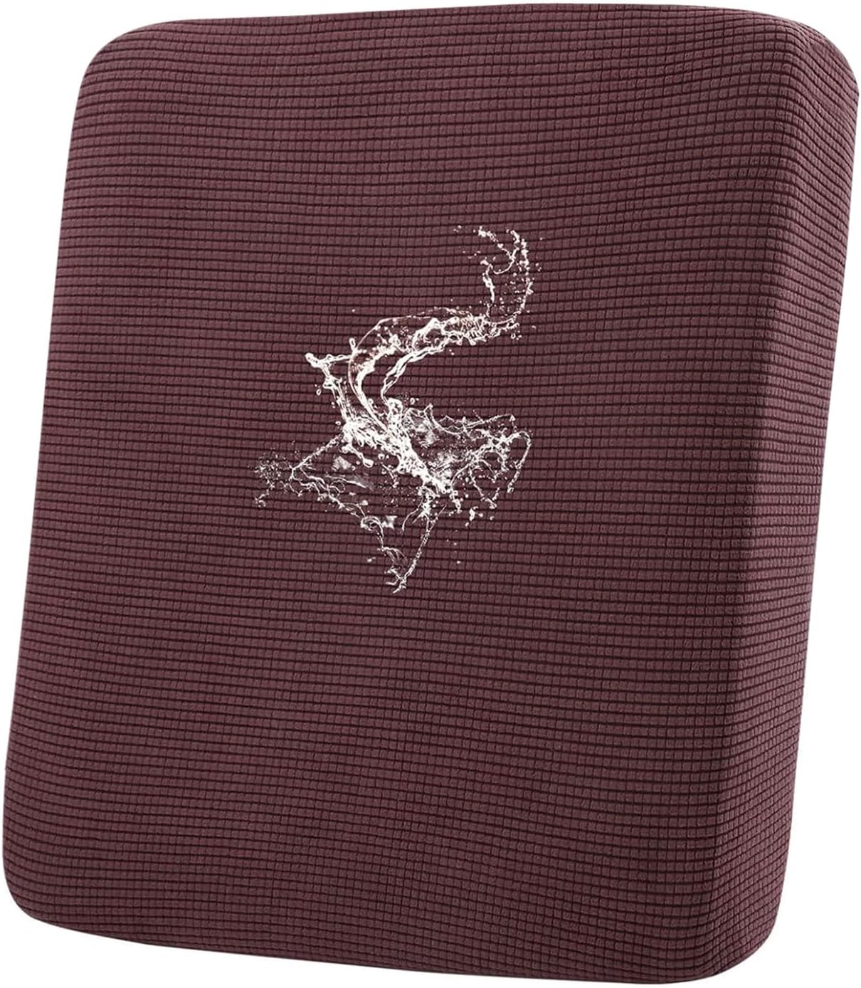 hyha Waterproof Couch Cushion Covers for Pets, Non Slip Sofa Cover for Dogs Washable, Soft Thick Stretch Jacquard Fabric, Sofa Slipcovers with Elastic Bottom (1 Piece for Backrest M, Chocolate)