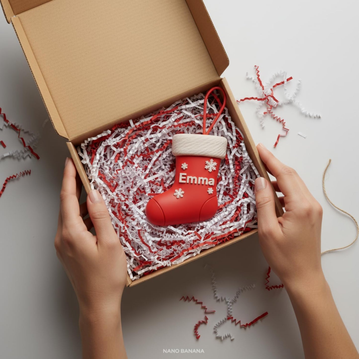 Personalized Christmas Stocking Ornament with Custom Name - 3D Printed Holiday Decor for Tree - Unique Keepsake Gift for Family, Kids, Pets - 2025 Christmas Decoration (best)