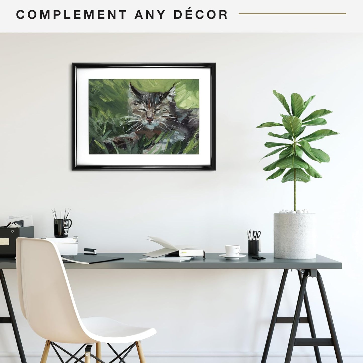 MCS Trendsetter 17x23 Matted Poster Frame with 13x19 Picture Display, Black Vertical & Horizontal Wall Hanging Large Picture Frame for Photos & Posters (1-Pack)