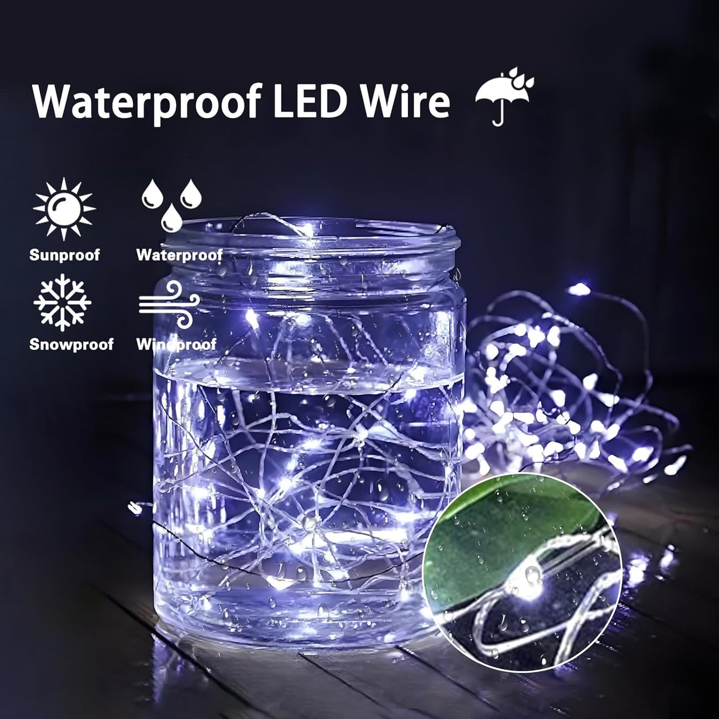 3 Pack Fairy Lights Battery Operated with Remote Control Timer, 26 FT 80 LED String Lights Outdoor Indoor, 8 Mode Twinkle Lights for Christmas Party Wedding Birthday Bedroom Décor (Cool White)