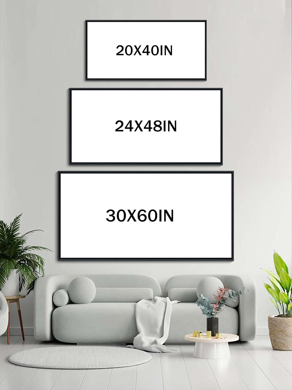 DUNHUANG ART New York City Skyline Abstract Art - Modern Manhattan City View Painting for Home Decor - Large Framed Cityscape Wall Art 20"x40"