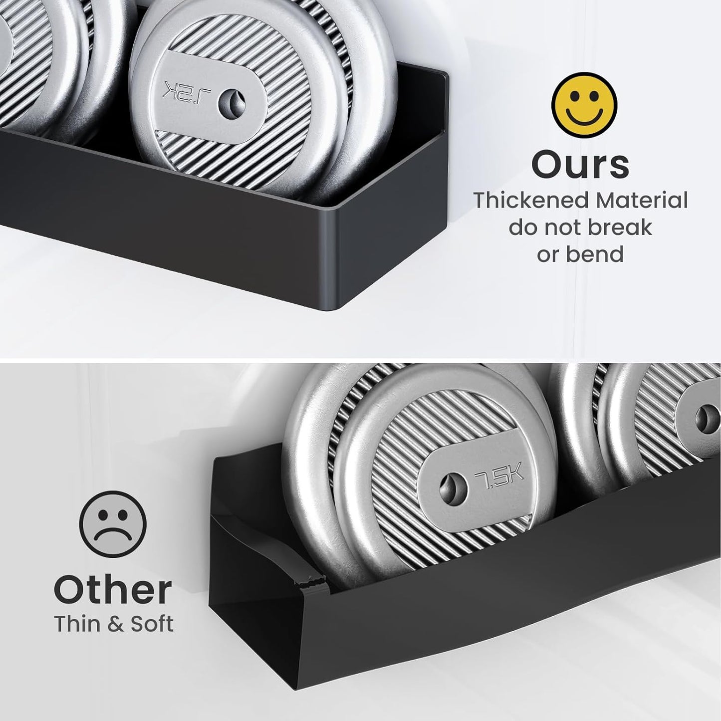 Magnetic Spice Rack for Refrigerator, Kitchen Organizer and Storage Shelf, Black (6 Pack)…