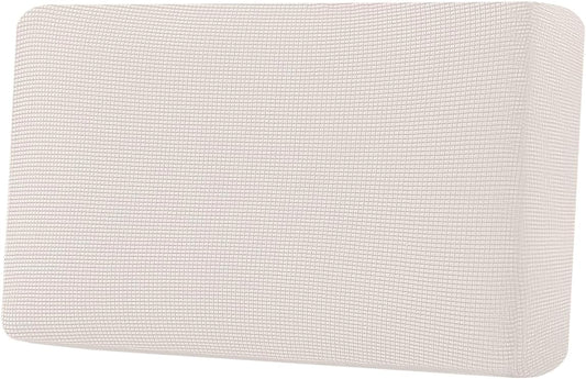 H.VERSAILTEX Super Stretch Individual Seat Cushion Covers Sofa Covers Couch Cushion Covers Slipcover Sets Thick Jacquard Textured Twill Fabric (1 Piece Loveseat Cushion Cover, Ivory)