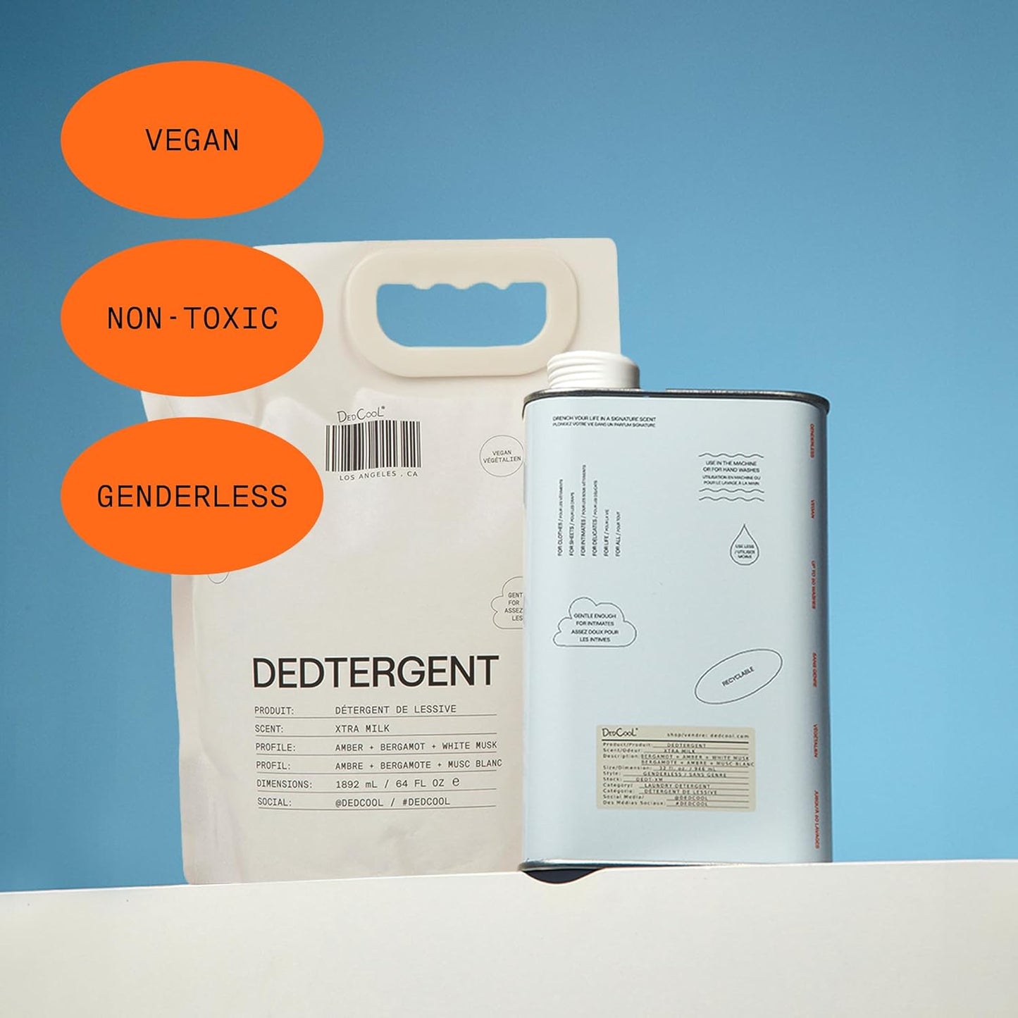 DedCool Liquid Laundry Dedtergent (01 Taunt Refill 64 fl oz) Luxurious Fragrance, Scented, Removes Stains, Ideal for 60 Washes, Infused with Essential Oils, Vegan, Non-Toxic, Cruelty & Dye Free