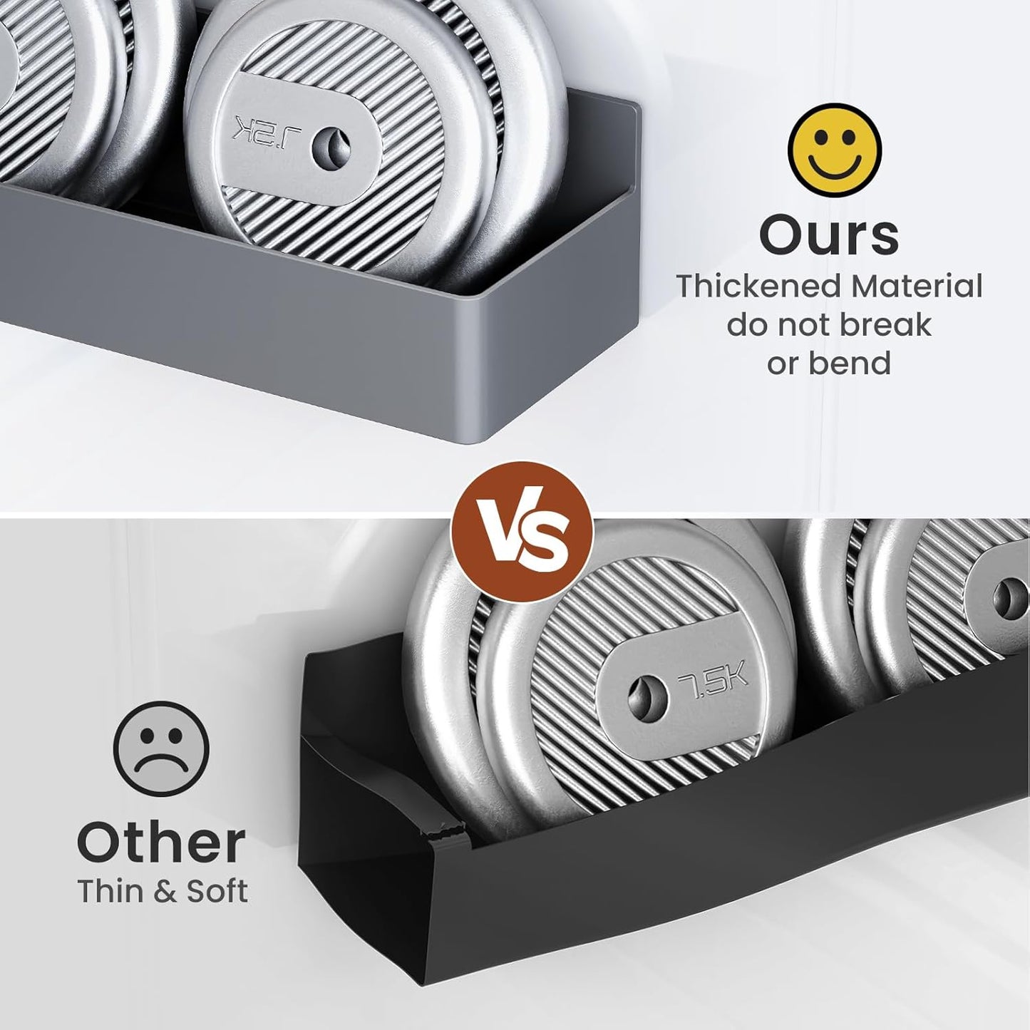 Magnetic Spice Rack for Refrigerator, Kitchen Organizer and Storage Shelf, Grey(2 Pack)