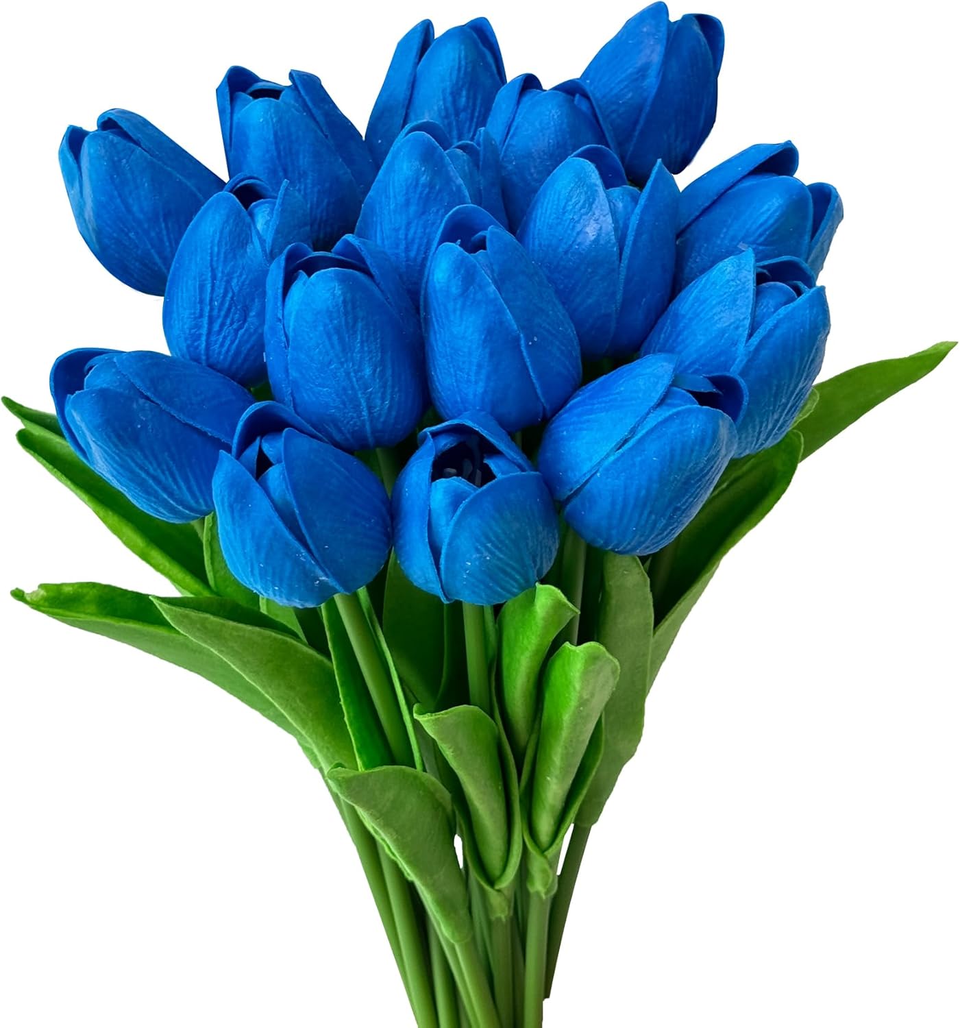 Artificial Tulips Flowers Long Stem Faux Tulips 15PCS Real Touch Fake Tulip for Vase Farmhouse Kitchen Spring & Wedding Home Decor