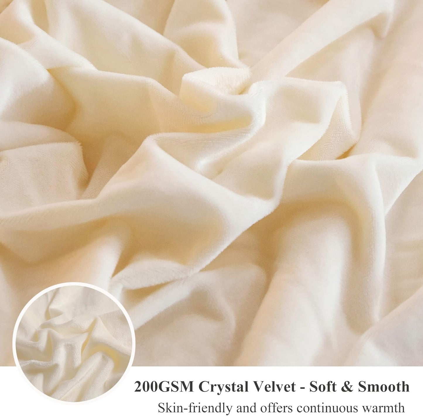 XeGe Luxury Faux Fur Blanket, Ivory Soft Big Fluffy Throw, Shaggy Plush Decorative Couch Blanket, Cute Off White Furry Fuzzy Throw for Bed Bedroom Living Room Beige, 60x90