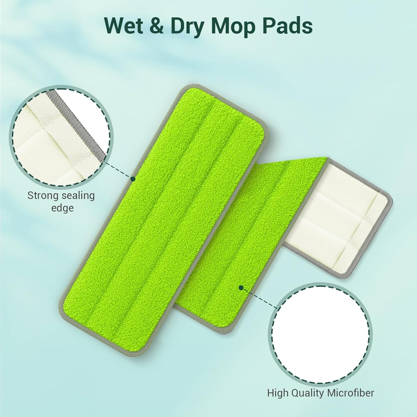 10Pcs Mop Replacement Pads,Compatible with Libman Rinse 'n Wring Mop Universal Mop Pads Mop Head Refills Washable Wet Mop,Compatible with Most 11-13” Size Mops