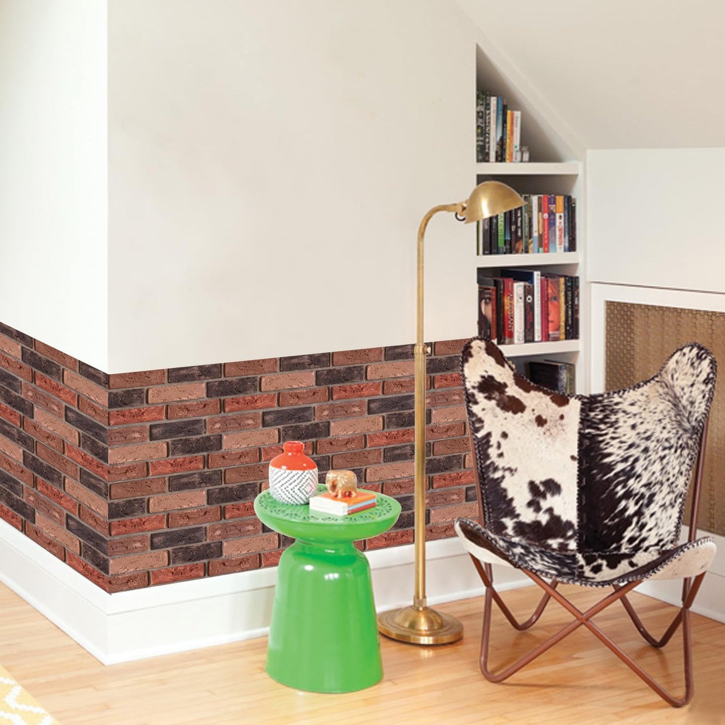Faux Brick Wall Panels,3D Wall Panel Peel and Stick,Brick Wallpaper,Faux Brick Foam Self Adhesive Textured Medieval for Living Room Bedroom Cover 8.46.Sq.Ft. 10 PCS 11.8 x 11.8 Inch.
