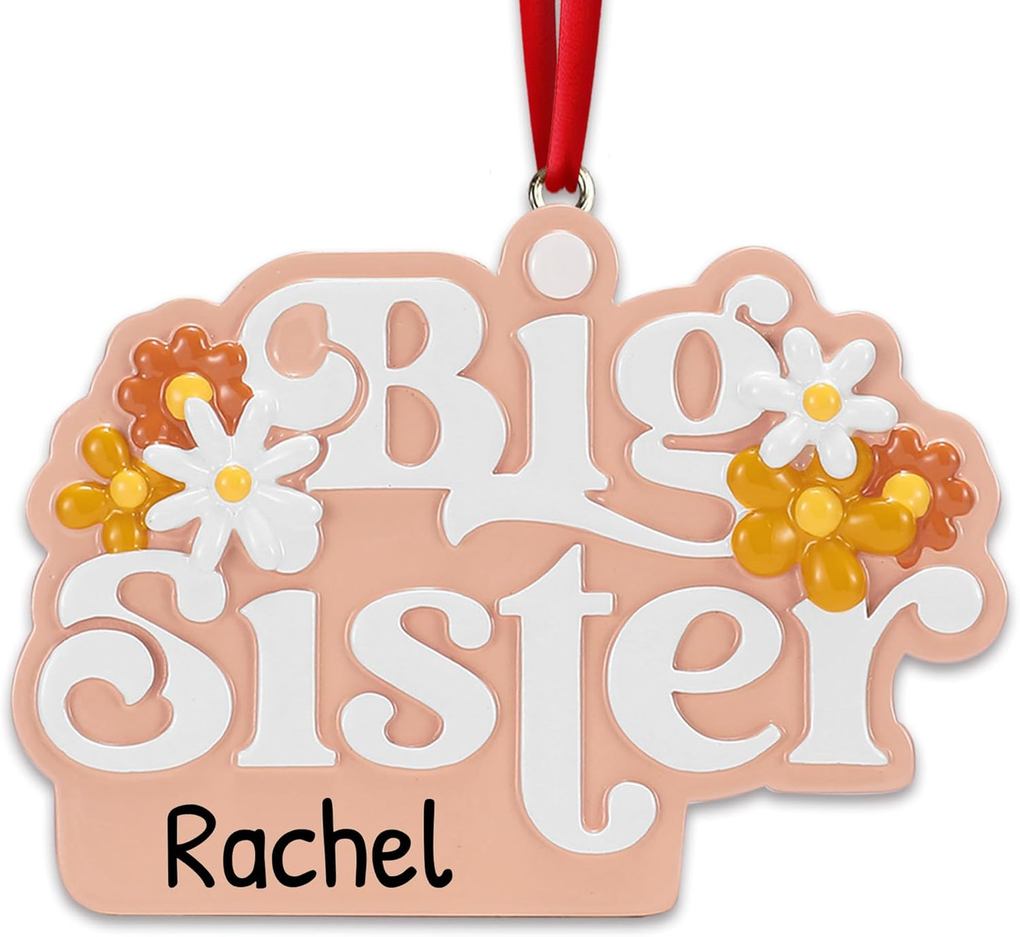 Personalized Sibling Ornaments 2024 - Big Sister Ornament for Christmas Tree